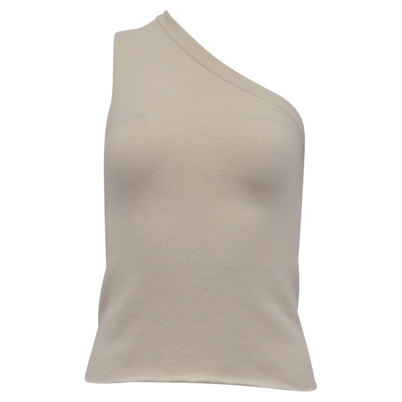 Extreme Cashmere X N108 One-Shoulder Top In Cream Cashmere